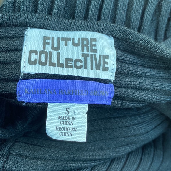 Future Collective Kahlana Barfield Brown party twisted back crewneck sweater - Picture 4 of 10